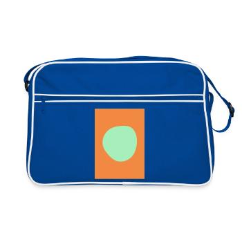 Zusammenfassung - Retro Tasche - Blau/Weiß - Vorne