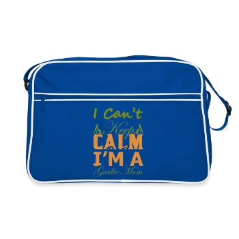 Cadeau drôle de maman gardien – Chemise Je n’arrive pas à garder son calme - Sac Retro - bleu/blanc - Devant
