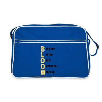 BLOOM Vertical Pattern Colors - Retro Bag - blue/white - Front