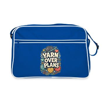 YARN OVER PLANS - Retro Bag - blue/white - Front