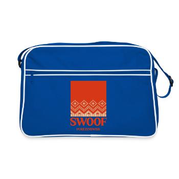 Nordic Knitting Pattern Red - Retro Bag - blue/white - Front