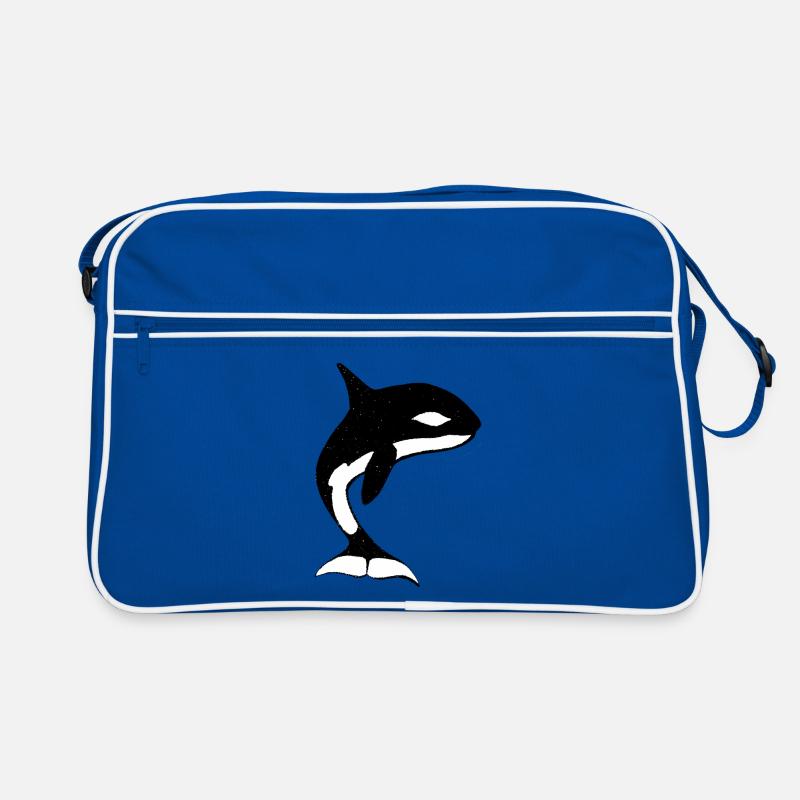 Lustiger Wal Retro Tasche