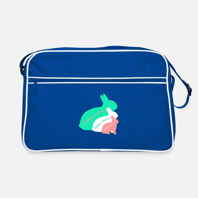 Happy Easter - three rabbits Retro Bag
