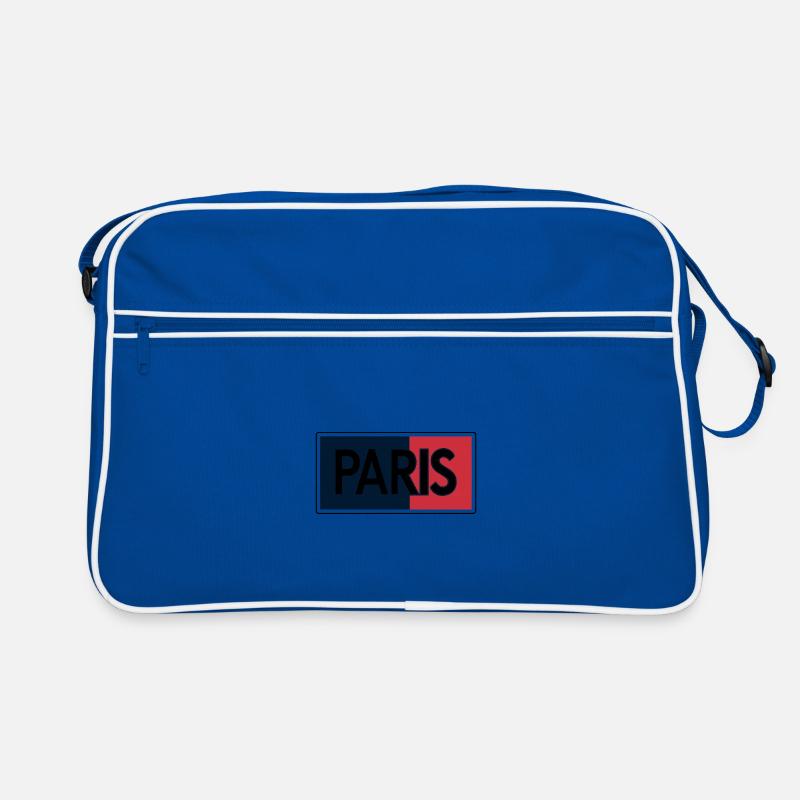 Pariser Flagge Split-Typografie Retro Tasche