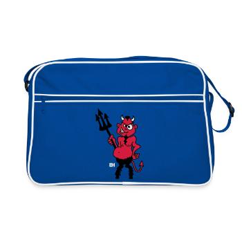 Fat red devil - Retro Bag - blue/white - Front