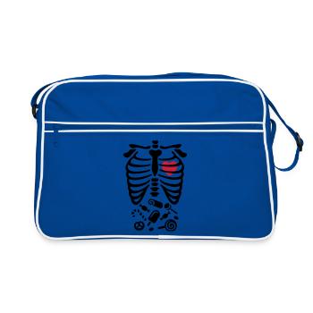 Scary Halloween X-Ray costume candy - Retro Bag - blue/white - Front