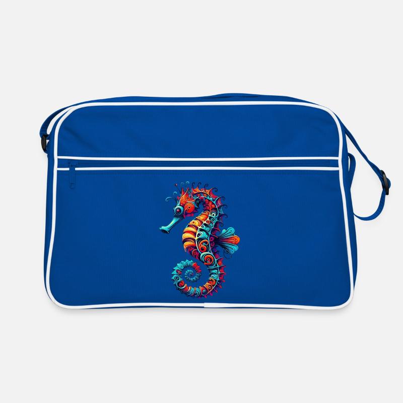 Hippocampe - Sac Retro - bleu/blanc