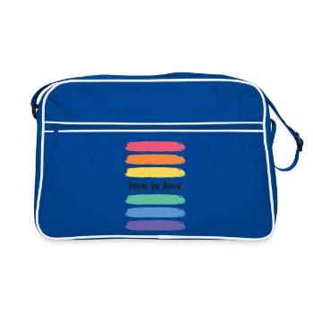 Mois de la fierté LGBT - Love is Love - Sac Retro - bleu/blanc - Devant