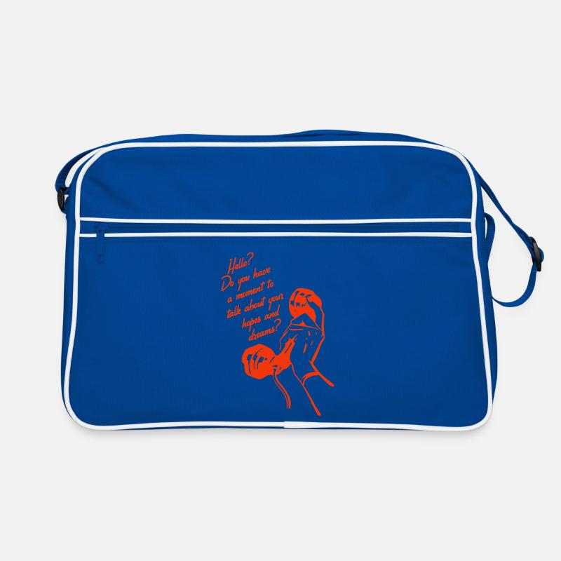 Conception de téléphone rétro – Conversation Hopes & Dreams - Sac Retro - bleu/blanc