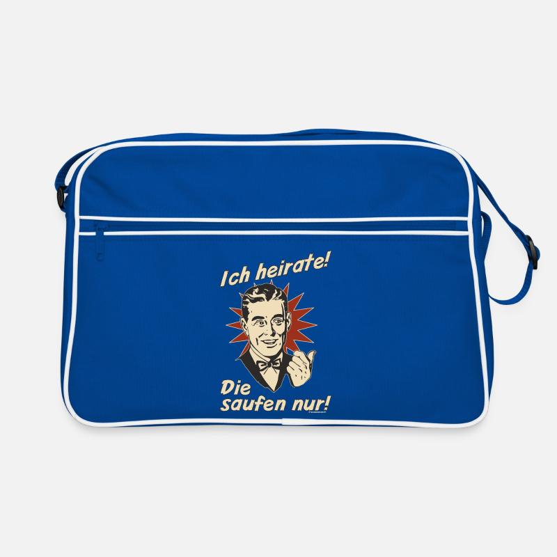 Retro-Eheversprechen mit Trinkmotiv Retro Tasche