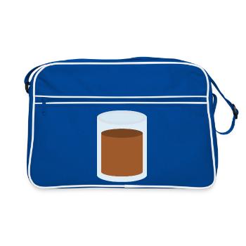 Coffee Glass - Retro Bag - blue/white - Front