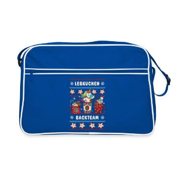 Gingerbread Baking Team - Christmas Baking - Unicorn - Retro Bag - blue/white - Front