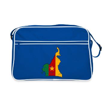 Cameroon Flag Map used - Retro Bag - blue/white - Front