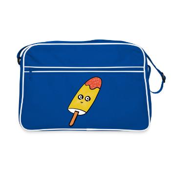 Kawaii  Eis Eiskrem Kinder lustig - Retro Bag - blue/white - Front