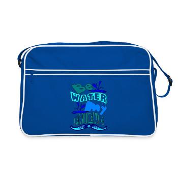 Be water my friend - Retro Bag - blue/white - Front