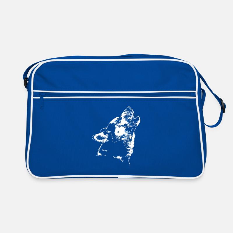 SIBERIAN HUSKY heulend Schlittenhunde Wilsigns Retro Tasche