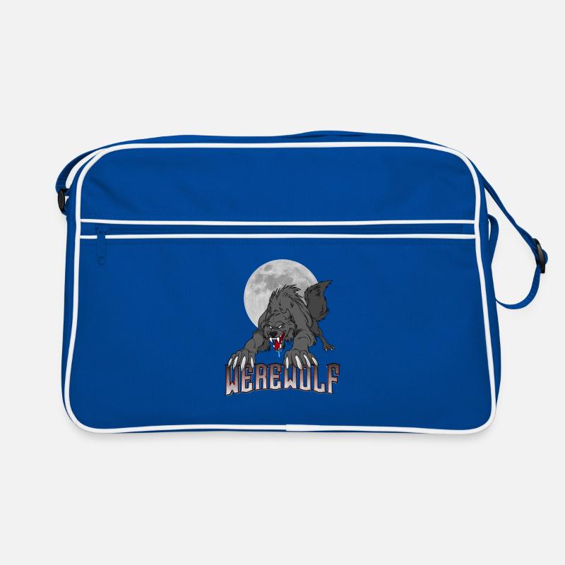 Werwolf Monster Halloween Vollmond Geschenkidee Retro Tasche