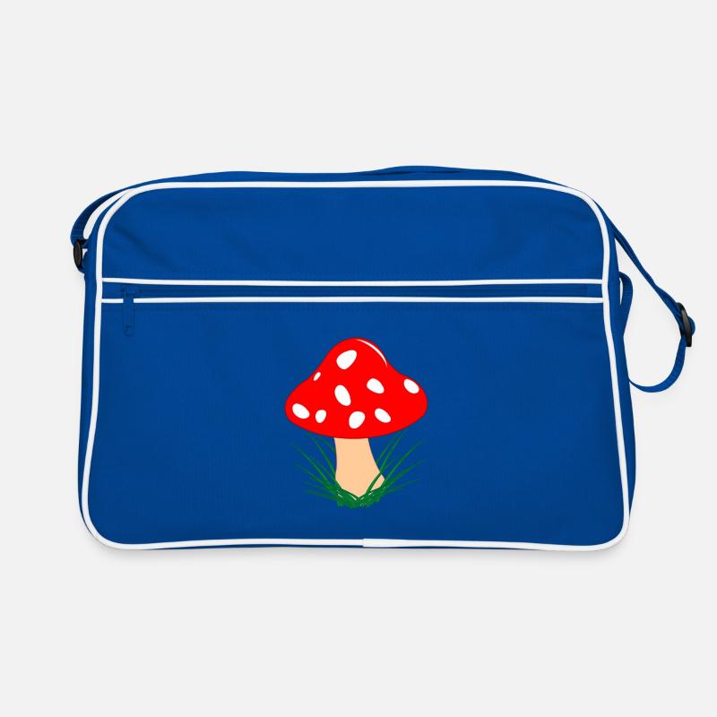 Champignon rouge avec des points blancs Automne Sac Retro