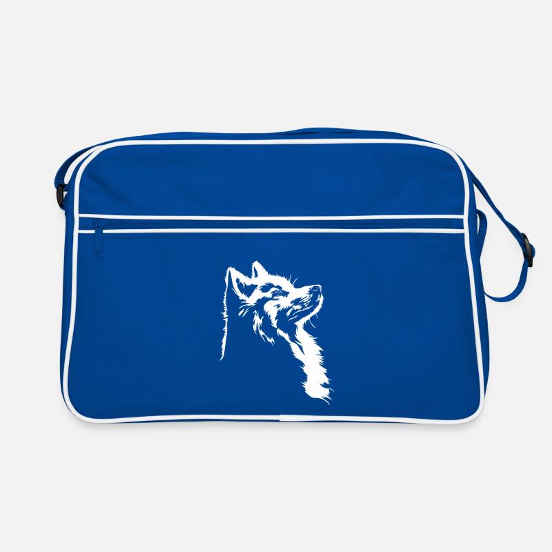 Samojede Silhouette Hunde Hund Wilsigns Retro Tasche