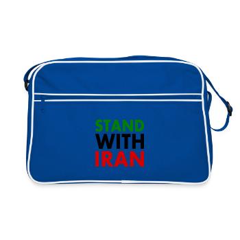 Stand with iran - Retro Bag - blue/white - Front