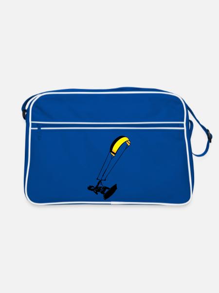 kite-surf - Retro Bag - blue/white - Front