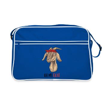 Oh my Goat - Oh my God - Retro Bag - blue/white - Front