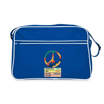 Terre Unie Paix et Liberté - Sac Retro - bleu/blanc - Devant