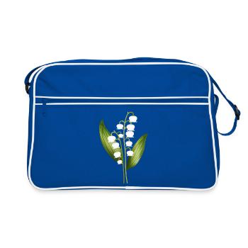 bouquet magique de muguet comme salutation printanière - Sac Retro - bleu/blanc - Devant