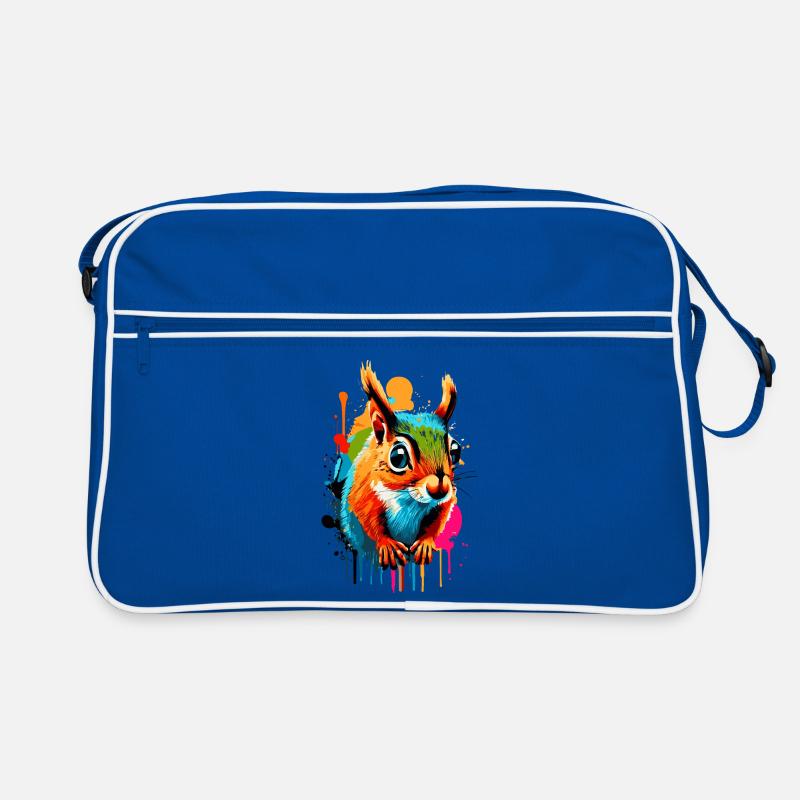 Squirrel Sciurus - Squirrel Colorful Retro Bag