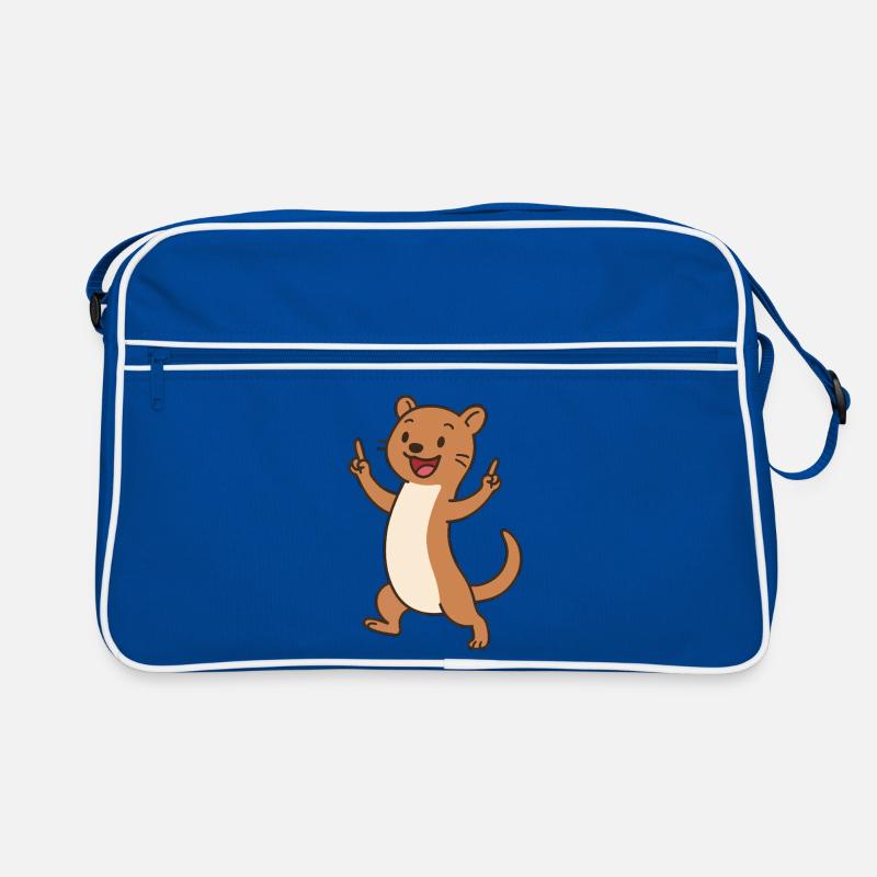 Cheerful weasel baby with charm Retro Bag