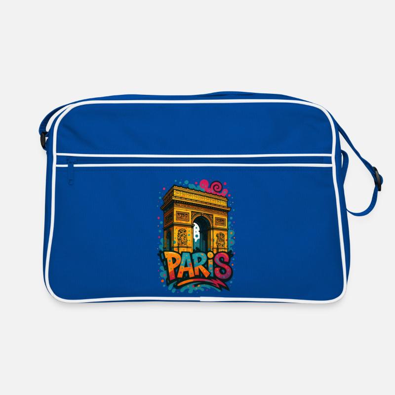 Chemise Paris Arc de Triomphe – Conception de style graffiti Sac Retro