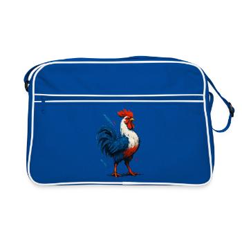 Coq flamboyant bleu blanc rouge - France Patriote - Sac Retro - bleu/blanc - Devant