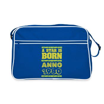 année 1980 - Sac Retro - bleu/blanc - Devant