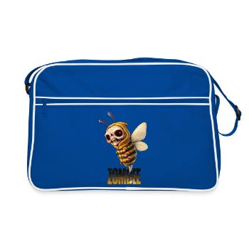 ZOMBEE – Undead killer bee in a hoodie - Retro Bag - blue/white - Front
