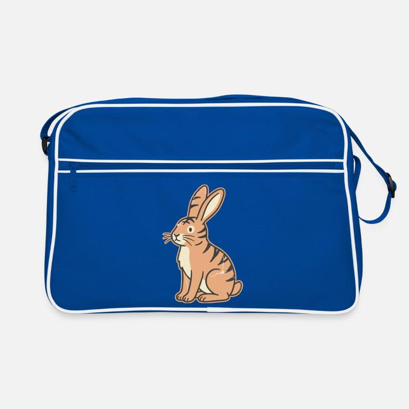 Pastel tabby rabbit stripes Tabby Retro Bag