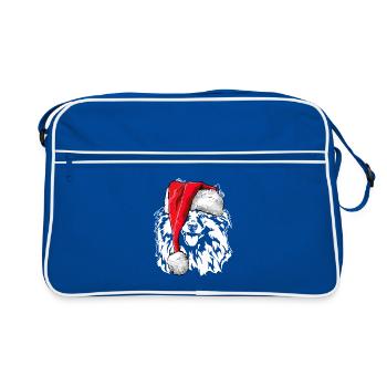 Père Noël Wolfsspitz Nikolaus Wilsigns - Sac Retro - bleu/blanc - Devant