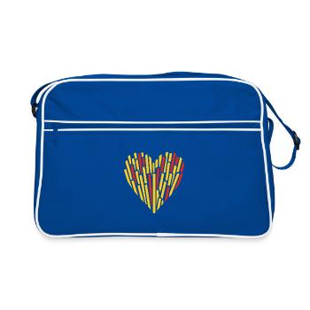 Heart Fries - Retro Bag - blue/white - Front