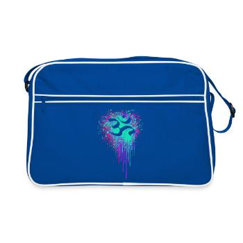 Psy OM Psytrance Shiva Buddha Goa Hindu - Retro Bag - blue/white - Front