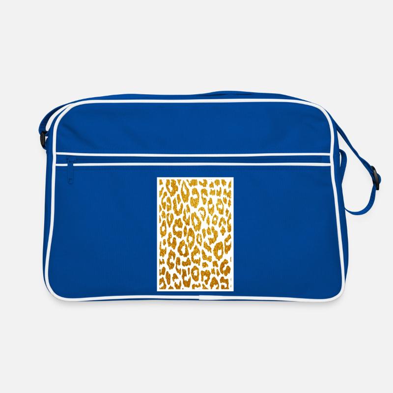 Peau de léopard en or, léopard Sac Retro