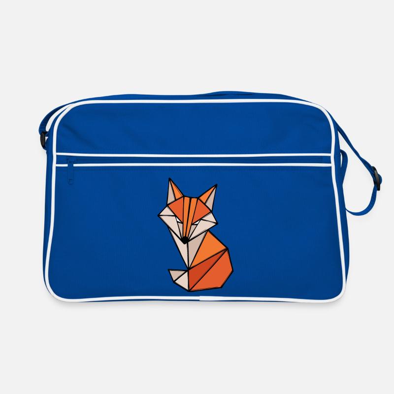 Fuchs Polygon Geometry Art abstrait Créatif Sac Retro