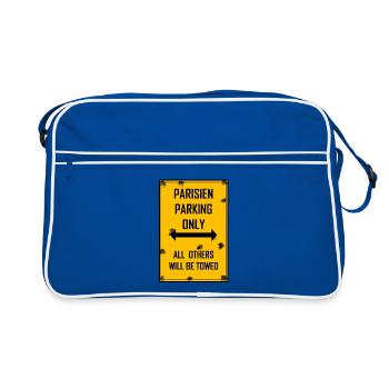 T-shirt Paris Parisien Parking Only - Sac Retro - bleu/blanc - Devant