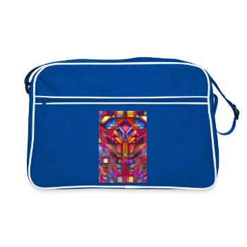 Shapes and patterns - Retro Bag - blue/white - Front