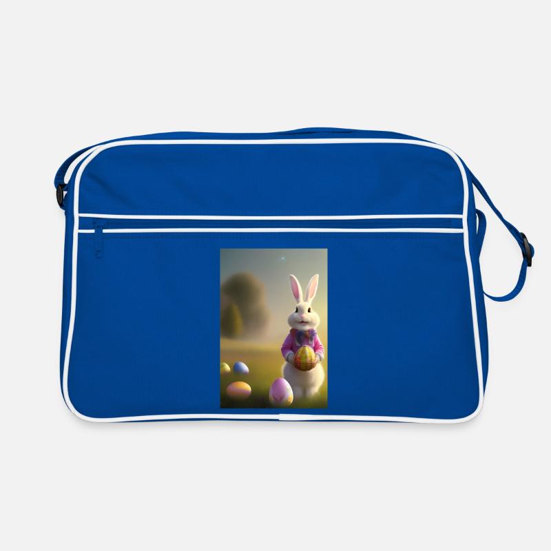 Lapin de Pâques avec œufs de Pâques Sac Retro