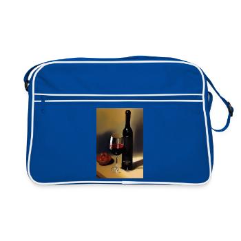 Buveurs de vin - Sac Retro - bleu/blanc - Devant