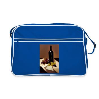 Buveurs de vin - Sac Retro - bleu/blanc - Devant