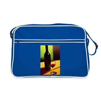 Buveurs de vin - Sac Retro - bleu/blanc - Devant
