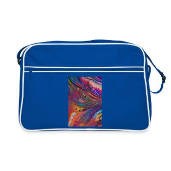 Abstract art - Retro Bag - blue/white - Front