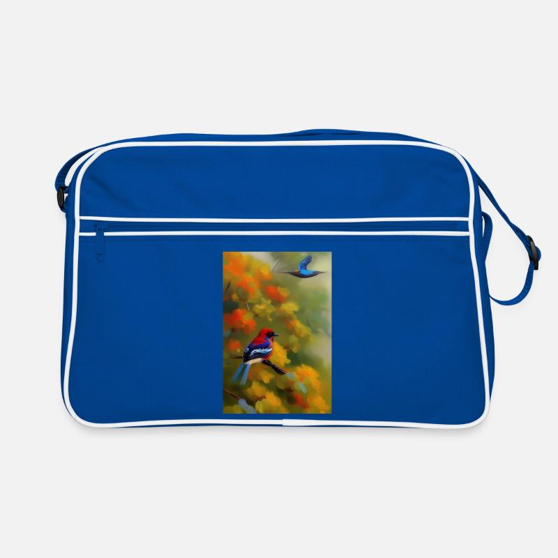 Bird on branch Retro Bag