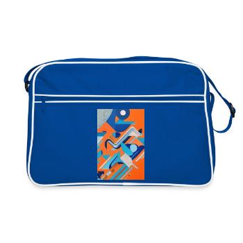 Abstract art - Retro Bag - blue/white - Front
