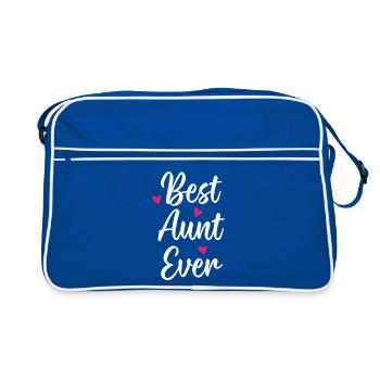 Meilleure tante de tous les temps - Sac Retro - bleu/blanc - Devant